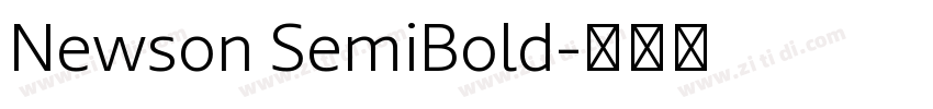 Newson SemiBold字体转换